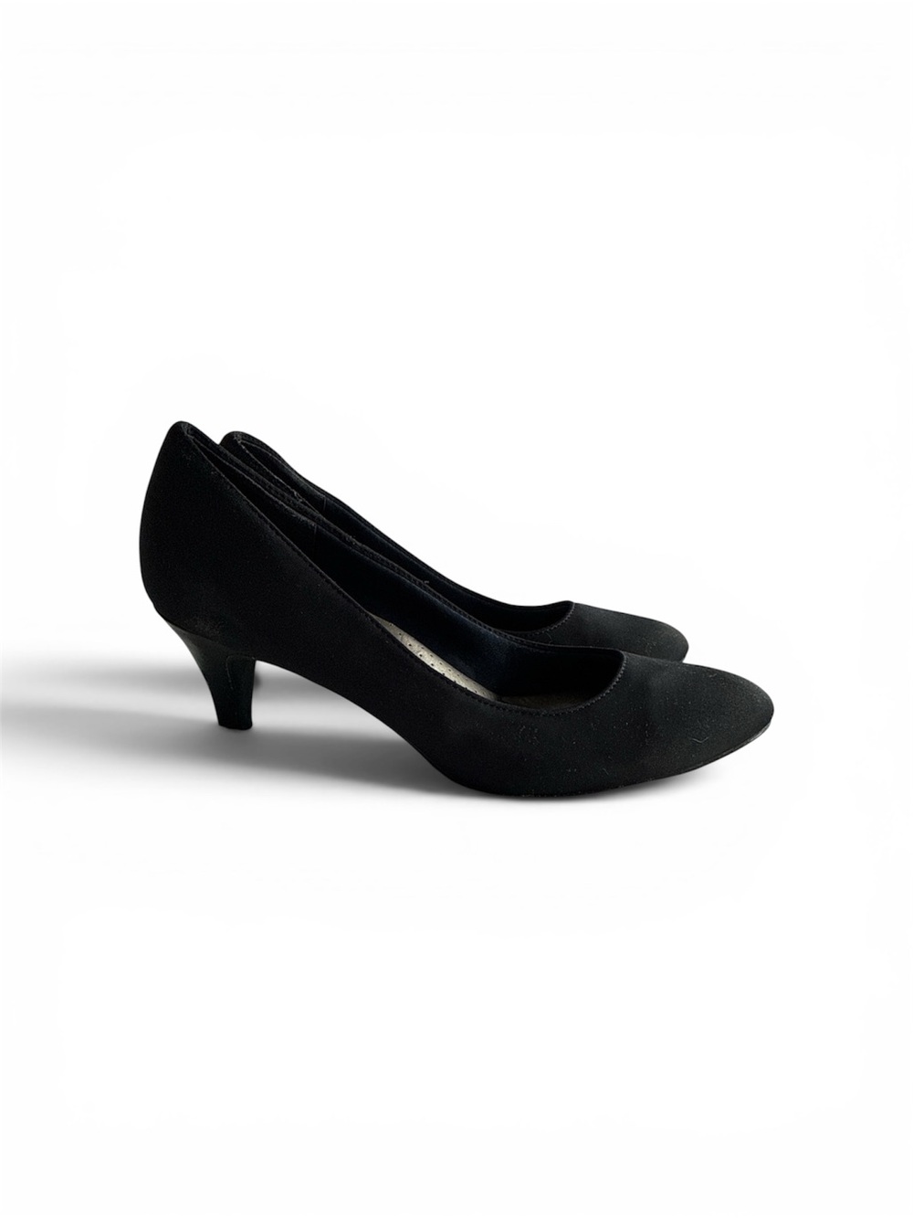 COACH AND FOUR Slip On Satin 3” Heel Shoes Black Pumps Women’s Size 9.5 Cushion